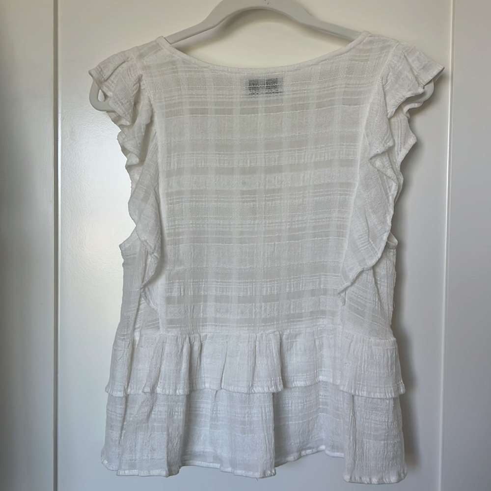 White Linen Top - Picture 3 of 3